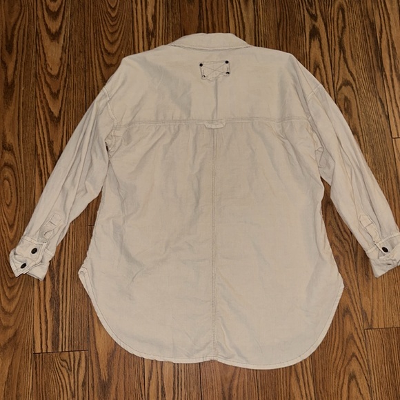 Free People Baby Cord Button Down Top Women’s Oversized Collared Shirt XS - Picture 7 of 8
